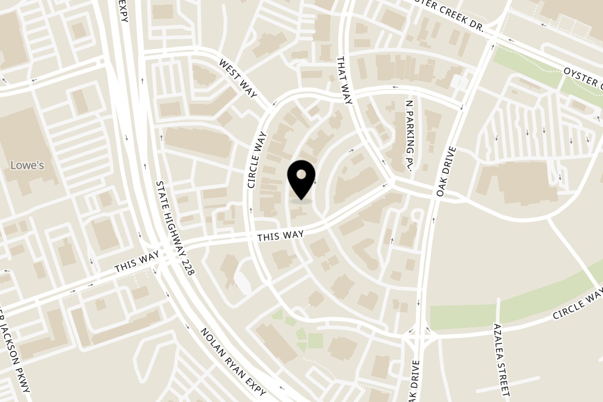 Map showing the location of Casa Tequila Tex Mex & Bar on 203 Parking Way St in Lake Jackson